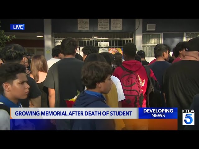 Growing memorial after student in Highland Park dies