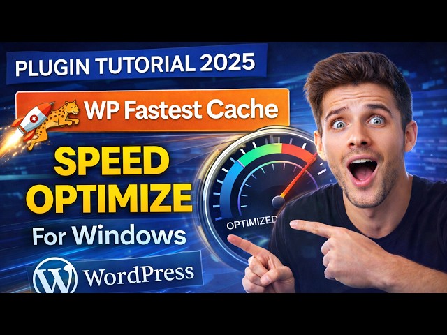 WP Fastest Cache Plugin Tutorial 2025 | Speed Optimize Wordpress