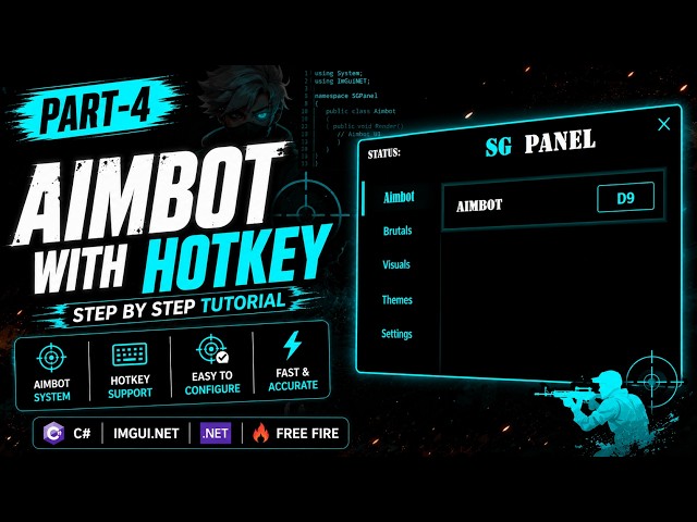Make Your own free fire pro AimBot with Hotkey integration Tutorial-4 | How to make free fire panel
