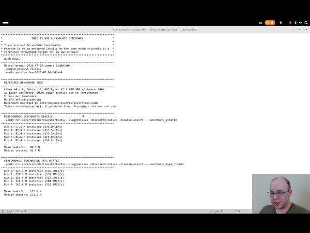 Improving Performance | x86_64 Encoder