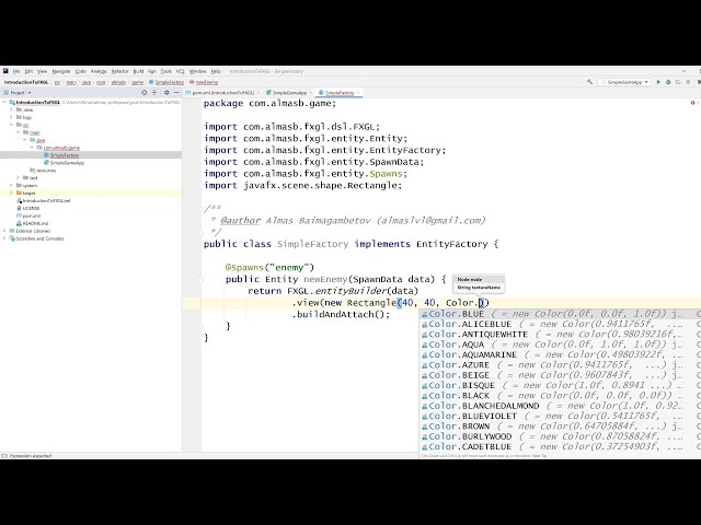 Brighton Java Workshop: Introduction to FXGL (Part 1/3)
