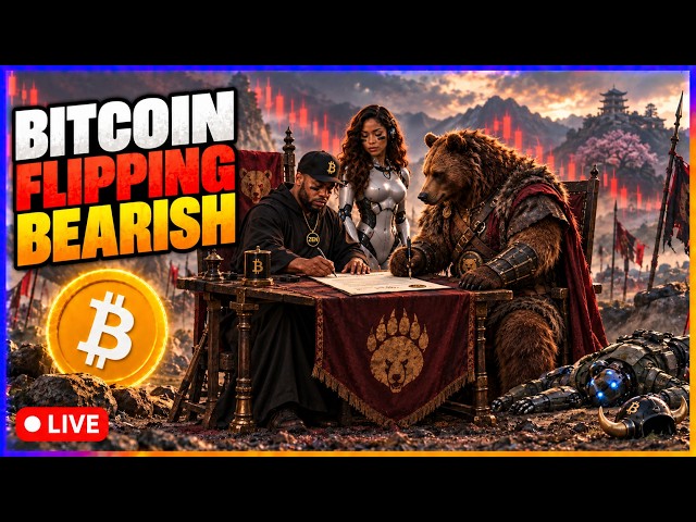 Bitcoin Flipping Bearish! Live Trading & TA