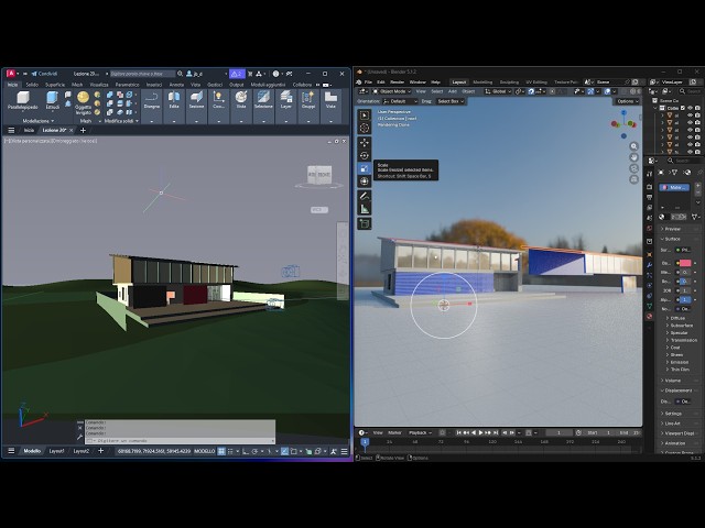 Videoguida - Da Autocad a Blender, Esporta STL, Oggetti Separati, Separa per Livelli e Materiale
