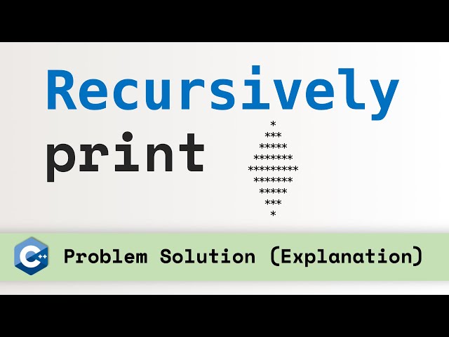 Print a Diamond using C++ (Recursively) | Pattern Printing in C++ | C++ Programming Tutorial