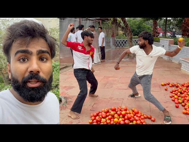 Tomato fight ho gai 😨 Ajay vs Arman