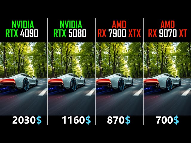TEST  RX 9070 XT vs RTX 5080 vs RX 7900 XTX vs RTX 4090