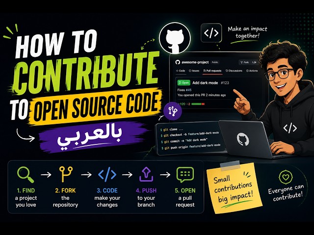 How to Contribute to Open Source Code | بالعربي 🇦🇪