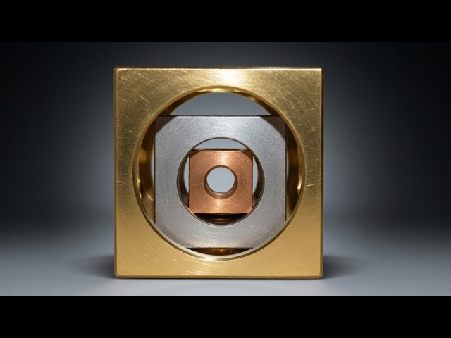 Cube in a Cube Turning from 3 Different Metals! (Brass, Aluminum, Copper)