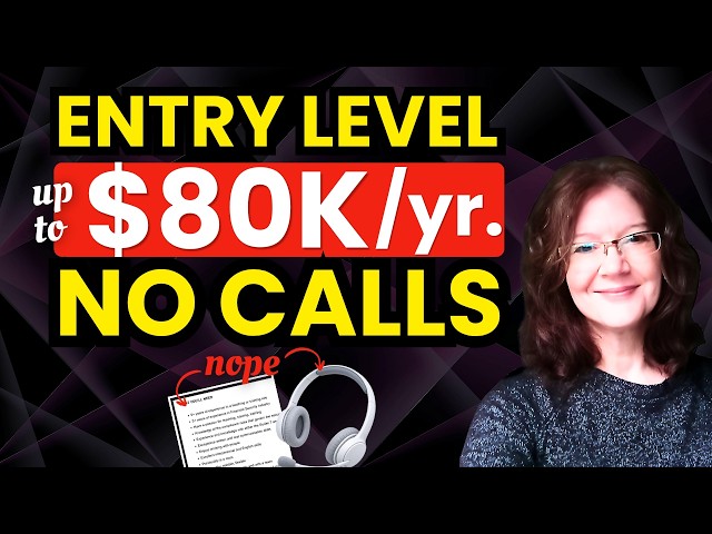 ENTRY LEVEL, NO CALLS & GOOD PAY !  Remote Jobs Where You're NOT On The Phone All Day