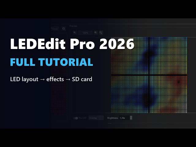Pixel LED Programming Tutorial: LEDEdit Pro 2026 (T-1000S to LED Wall)