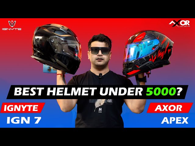 Axor Apex Hunter vs Ignyte IGN 7🤔 Best Helmet Under 5000😍 Budget Helmet for City Ride & Travel| Axor
