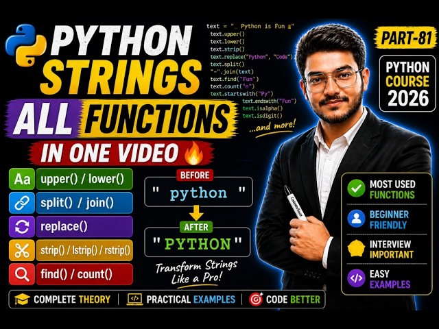 Python string and their uses 🔥 Complete Tutorial with Examples | Part-81