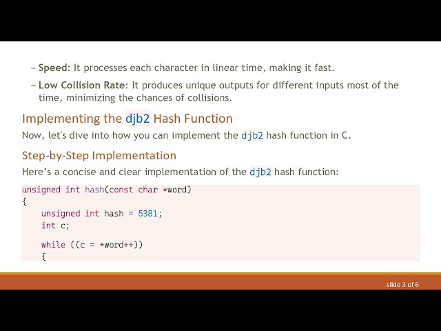 How to Write the djb2 Hashing Function in C