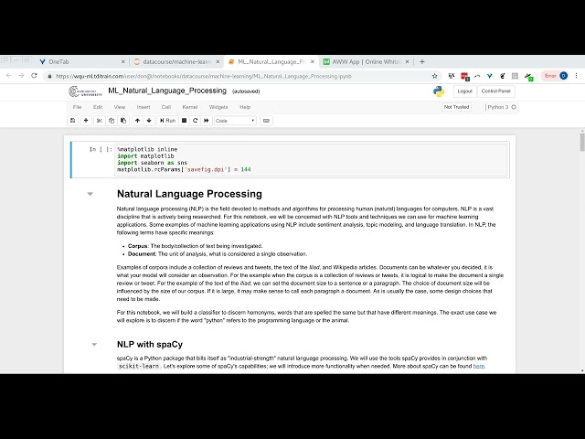 Intro to Natural Language Processing - NLP