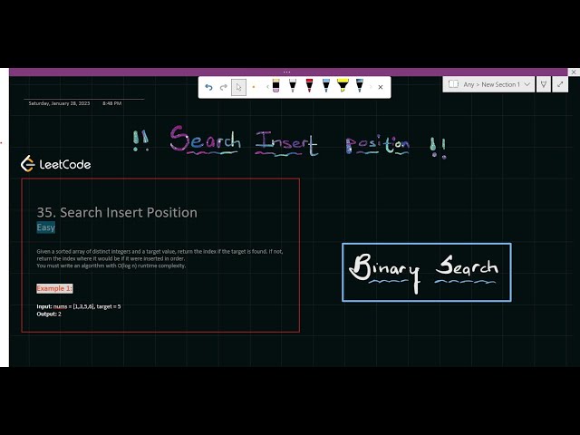 Search Insert Position | LeetCode Daily Challenge | Live Coding
