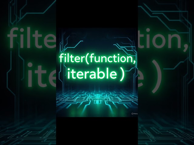 “Python Filter Function Explained in 60s 🚀”