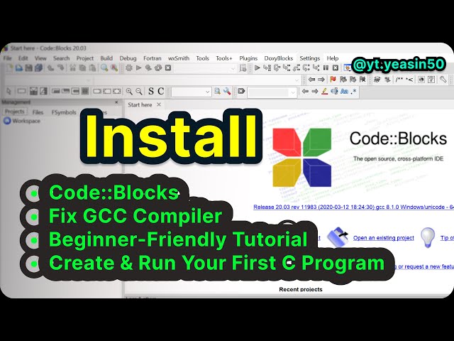 Code::Blocks Install & Setup | Fix GNU GCC Compiler Missing | C Programming Beginners