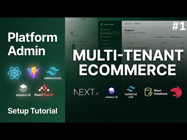 #1 Platform Admin setup | Multi-tenant Eommerce | React, Shadcn UI, Tailwind CSS and React Router