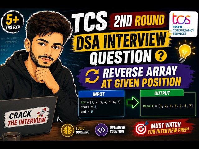 TCS DSA Interview Question | Reverse Array | JavaScript | 2nd Round | #video #shorts #technology