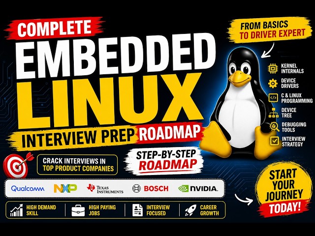 Embedded Linux Roadmap 2026 | Crack Linux Kernel & Device Driver Interviews