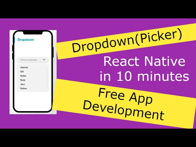 Dropdown(Picker)- React Native Tutorial for Beginners - Build a React Native App [2024]
