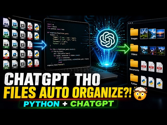ChatGPT help Tho Python File Organizer Create Cheddam! 🤖🐍 | Beginner Easy Project