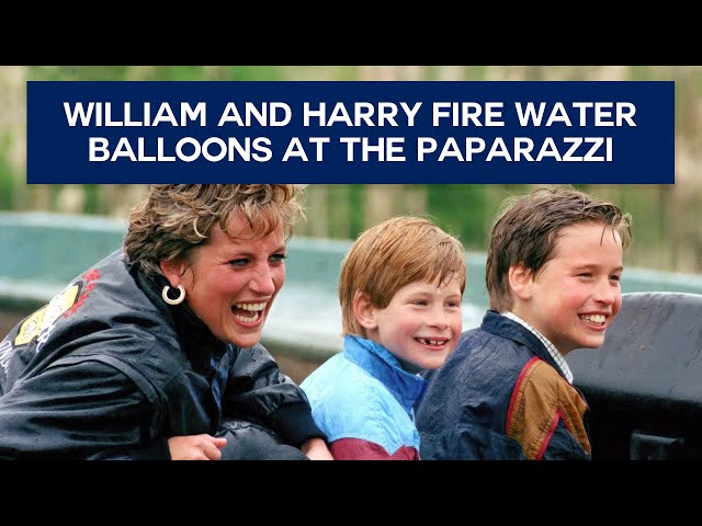 William & Harry Fire Water Balloons At the Paparazzi