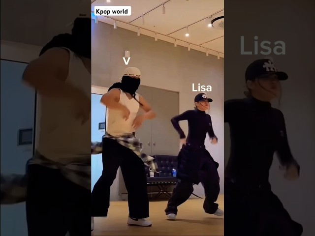 BTS v and BLACKPINK Lisa do it dence #lisa#v#blackpink#bts