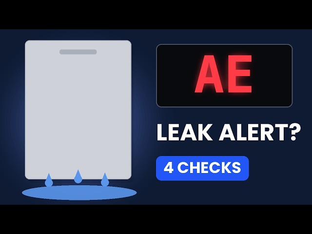 LG Dishwasher AE or E1 Error — Leak Detected? Here's the Fix #lgdishwasher #dishwasherrepair