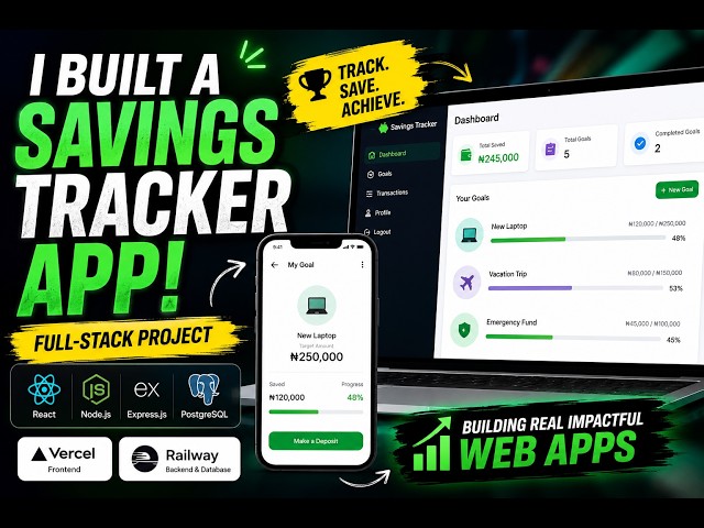 I Built and Deployed a Full-Stack Savings Tracker App! 🚀💰Demo Video