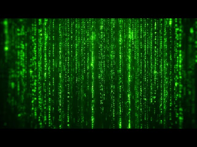 Matrix-Style Digital Code Rain Green Screen | 4K Cyberpunk Falling Code Loop