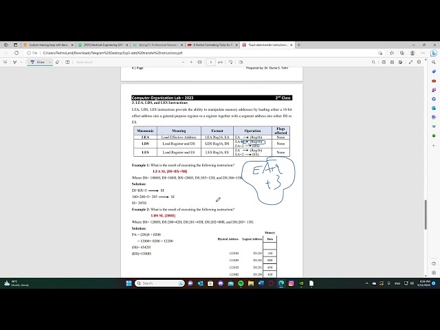 Comp. Org. Lab. Experiment 3 - part 2