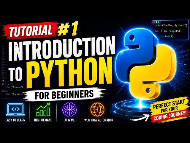 Python Tutorial #1: Introduction to Python for Beginners.