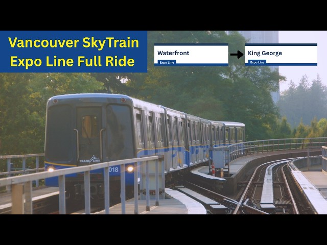 Vancouver Skytrain Expo Line Full ride | 1985 Mark 1 | Waterfront Station to King George Station
