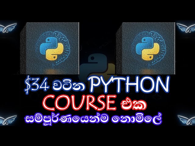 $34 වටින පයිතන් course එක සම්පූර්ණයෙන්ම නොමිලේ | Learn Python Programming for Beginners
