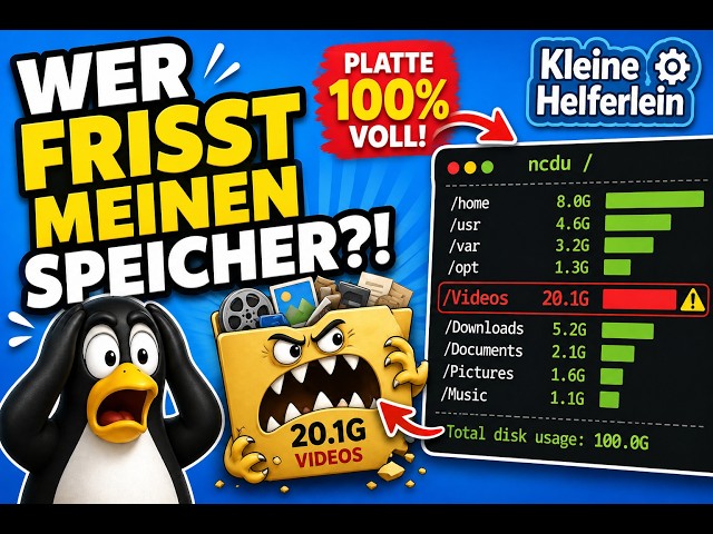 Speicher voll? Finde den Übeltäter in Sekunden ncdu Tutorial