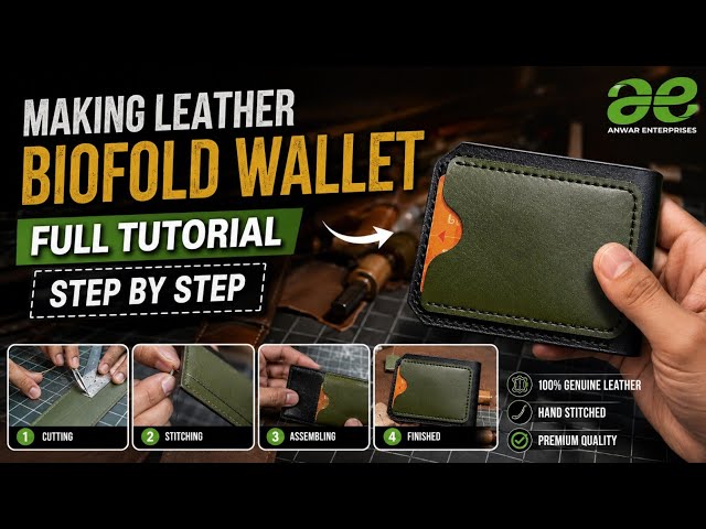 Making a Leather Bifold Wallet | Full Tutorial Step by Step | Leather Craft