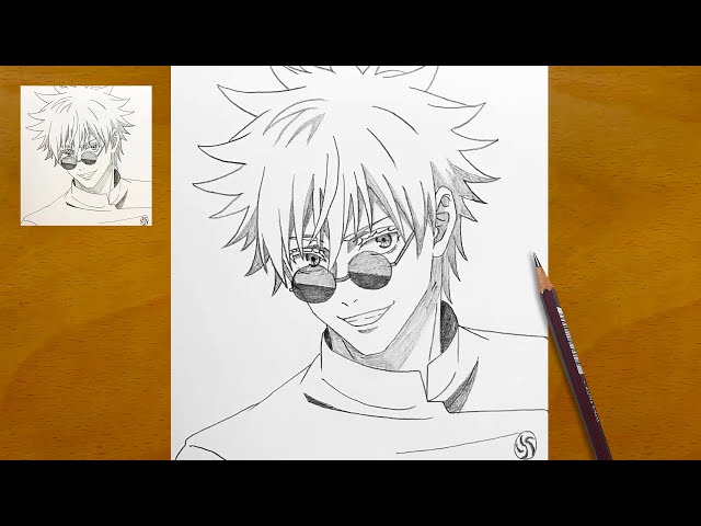 Anime Sketch || Gojo Satoru Drawing Tutorial || Jujutsu Kaisen Step by Step