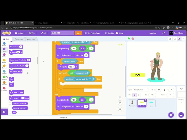 Scratch Tutorial | how to make fortnite in scratch | ep 1