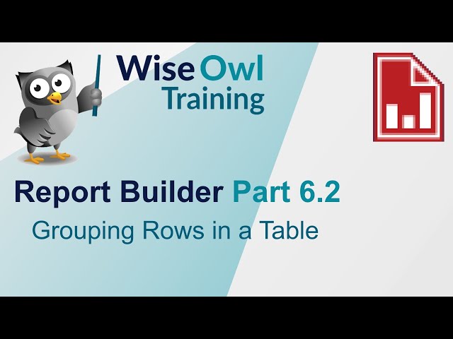 SSRS Report Builder Part 6.2 - Grouping Rows in a Table