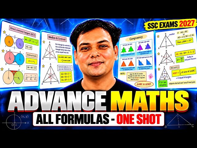 ALL ADVANCE MATHS FORMULAS ONE SHOT | SSC CGL 2027 | MATHS MAESTRO