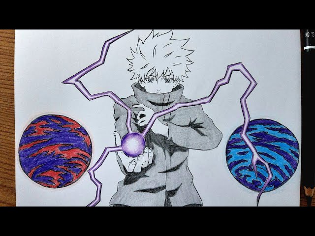 How To Draw Gojo Red And Blue || JJK Drawing Tutorial