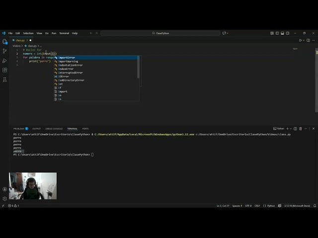 Bucles for   while de Python ‐ Hecho con Clipchamp