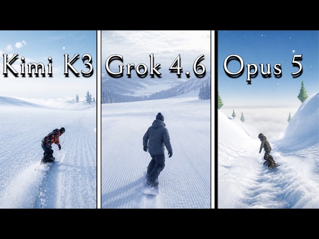 Grok 4.6 vs Opus 5, Kimi K3 and GPT-5.6 Sol: Games, Graphics & 3D