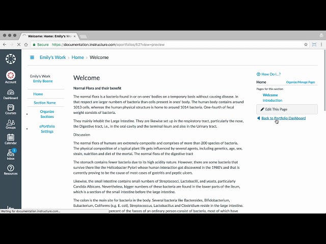 ePortfolios   Canvas Tutorial Video Series