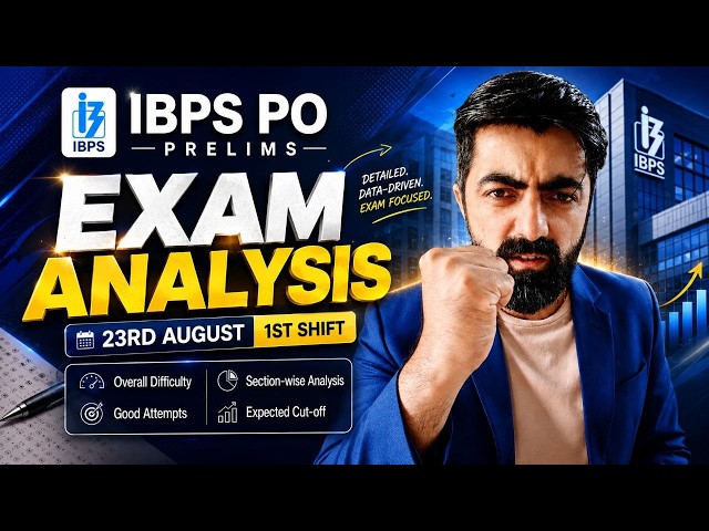 IBPS PO Pre 2026: Exam Analysis | Shift 01, 23rd Aug || ये था Exam Level || By Dhruva Sir