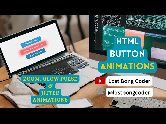 HTML AND CSS MASTERY: CREATE ZOOM, GLOW PULSE, AND JITTER BUTTON ANIMATIONS