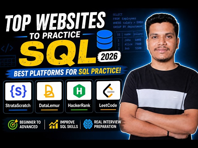 Top SQL Practice Websites in 2026 | StrataScratch, DataLemur, HackerRank & LeetCodeDataset videos