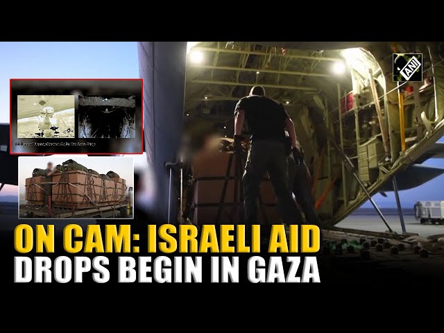 Israeli Army releases footage of aid airdrops into Gaza following mounting global pressure