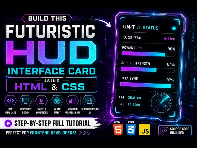 Build a Cyberpunk Interface from Scratch | HTML CSS JavaScript